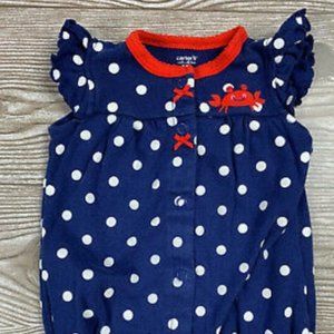 Carter's Baby Girl Speedy Exit Creepers Navy crab